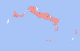 Range map of Chilabothrus chrysogaster